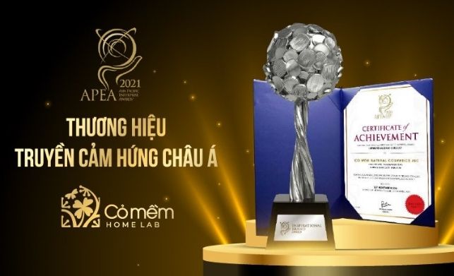 Giải thưởng “THƯƠNG HIỆU TRUYỀN CẢM HỨNG” CHÂU Á APEA 2021 gọi tên Cỏ Mềm