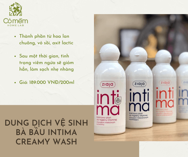 Sản phẩm vệ sinh Intima Creamy Wash giảm viêm ngứa cho bà bầu