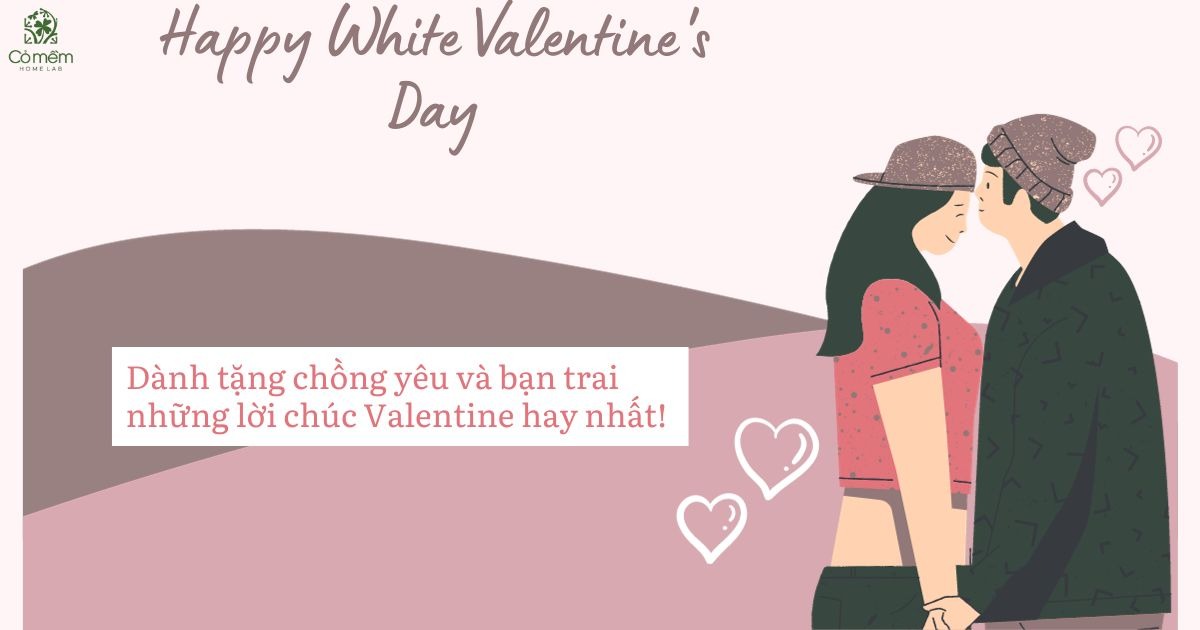 lời chúc valentine trắng