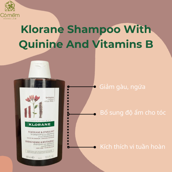 Dầu gội trị gàu Klorane Shampoo With Quinine And Vitamins B