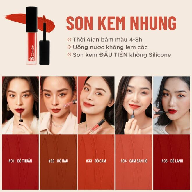 Son kem Nhung - Lì mượt không silicon