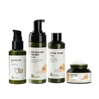 Combo chăm sóc da BAN ĐÊM (Tẩy trang, bọt rửa mặt, toner, kem dưỡng ẩm) Combo chăm sóc da BAN ĐÊM (Tẩy trang, bọt rửa mặt, toner, kem dưỡng ẩm)