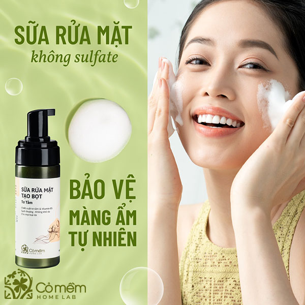 Sữa rửa mặt tạo bọt Tơ Tằm giúp khóa ẩm hiệu quả cho da khô