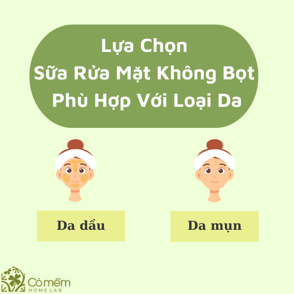 sữa rửa mặt không tạo bọt