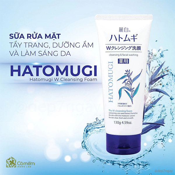 Sữa rửa mặt sáng da Hatomugi