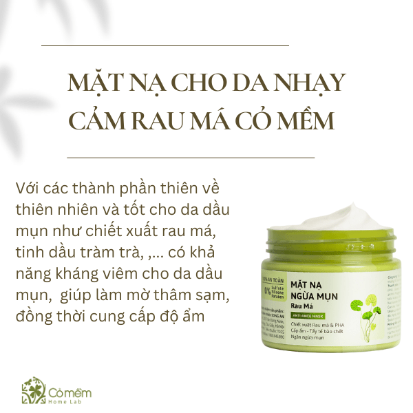 mặt nạ cho da mụn nhạy cảm