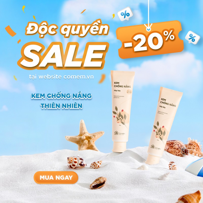 sale kem chống nắng cho da mụn