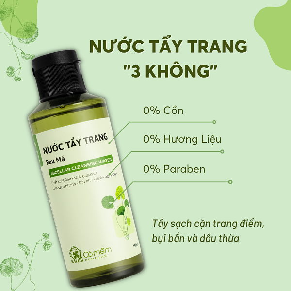 nước tẩy trang rau má
