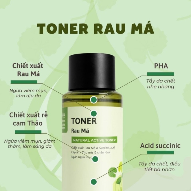 Toner Rau Má dành cho da dầu mụn