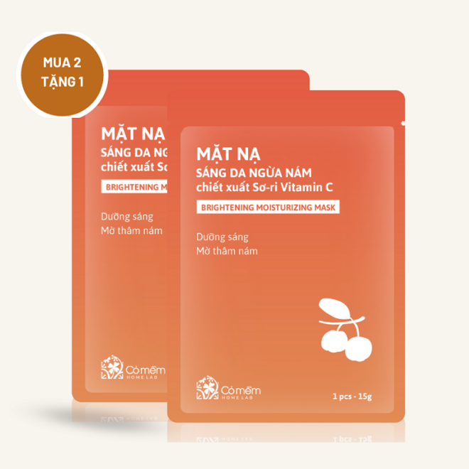 Mặt nạ vitamin C dưỡng sáng mờ thâm nám